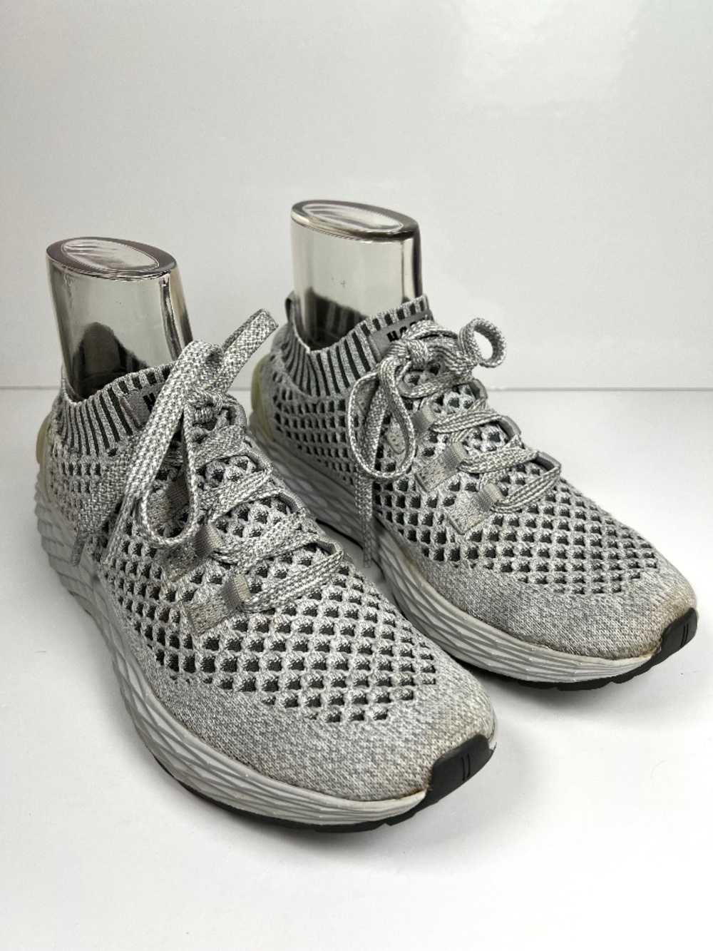 NOBULL Allday Knit Grind Running Shoes W8.5 M7.0 Light Gray/Black Training Gym